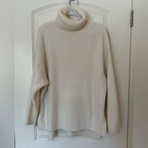 H&M knit sweater, oversized, size small, white